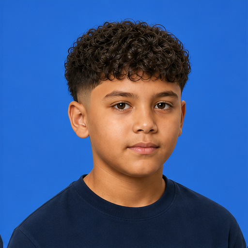 Curly Fringe with Low Taper